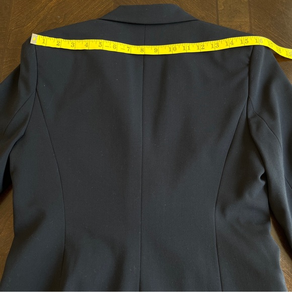 Centre Ville Paris Navy Boyfriend Blazer Jacket Womens M Office Career Preppy - Picture 9 of 11